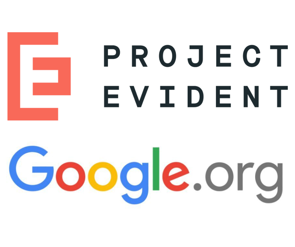 Project Evident and Google.org logos