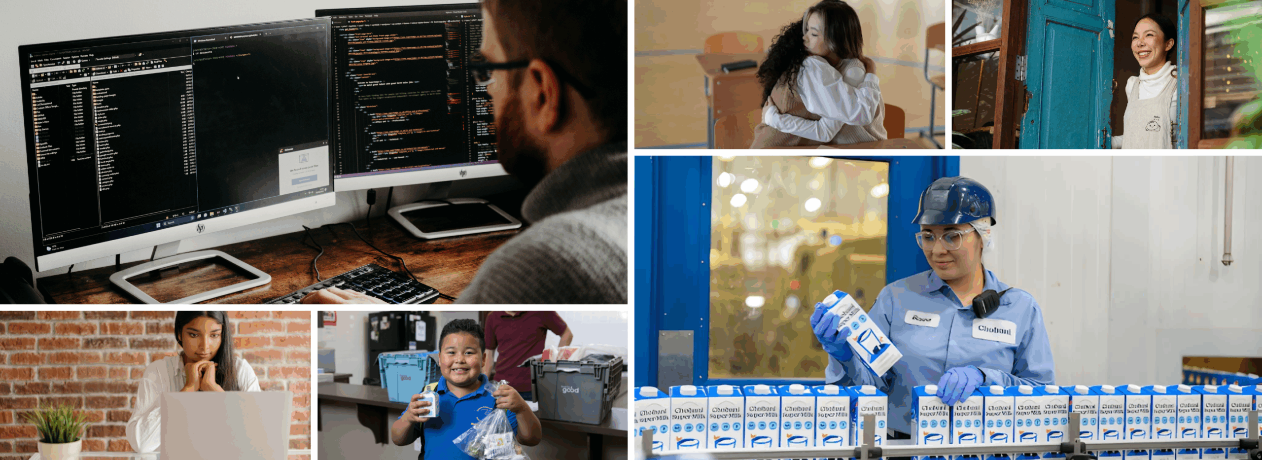 Collage of impact-driven activities