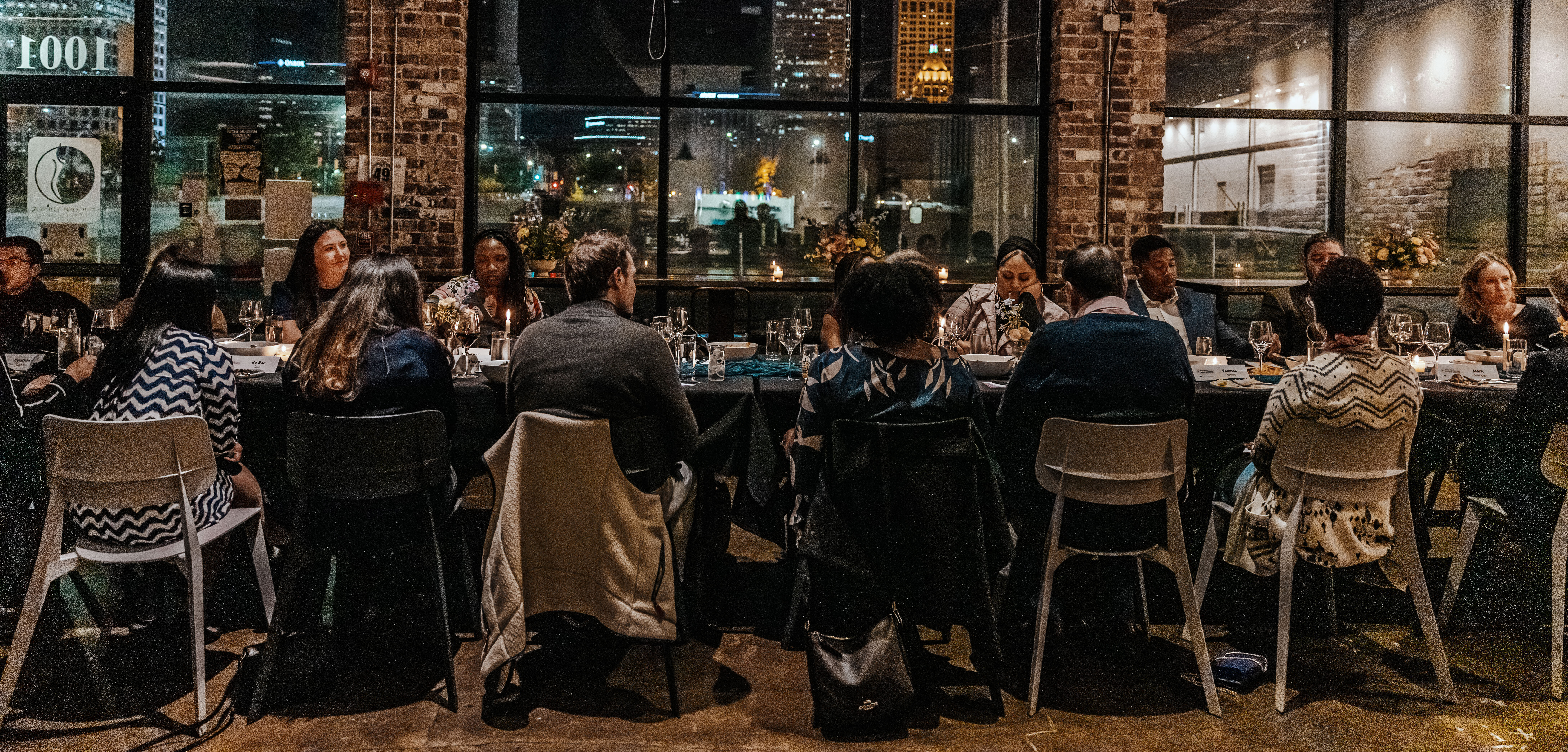 Evening dinner conversation